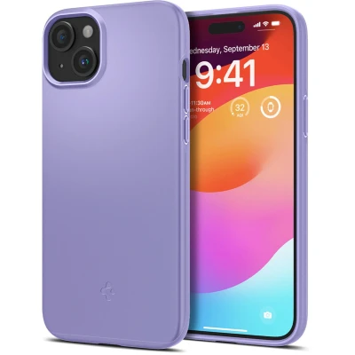 Afbeelding van Spigen Thin Fit hoesje voor iPhone 15 Paars