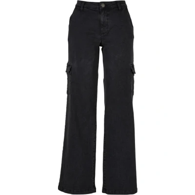 Afbeelding van Urban Classics HIGH Waist Flared Jeans, Dames, Maat: 26, Black washed