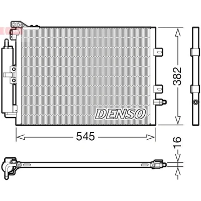 Afbeelding van DENSO DCN23040 Condensor Airco Met droger R 134a RENAULT: Clio 3, III Grandtour
