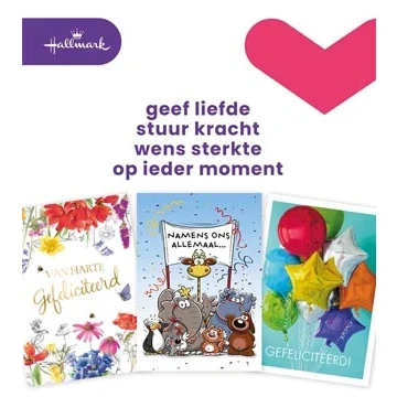 Afbeelding van Hallmark Set Wenskaarten, A4 Felicitatie, Pak Van 8 Stuks Wenskaarten