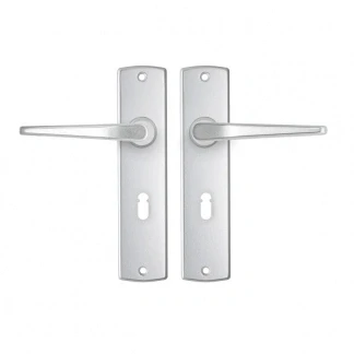Afbeelding van AXA binnendeurbeslag Curve Duim SL55 aluminium