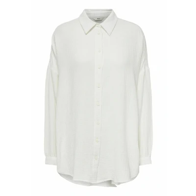 Afbeelding van ONLY Onlthyra Overhemdblouse weiss, Dames, Maat: Small, Weiss