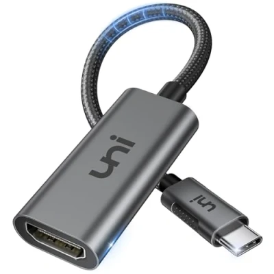 Afbeelding van uni Thunderbolt 3 USB C naar HDMI adapter [4K @60Hz], type adapter, compatibel met MacBook Pro, Air, iPad