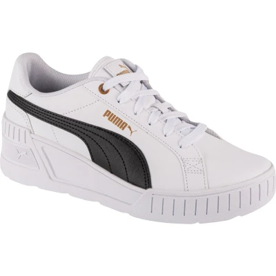 Afbeelding van Puma Karmen Sneakers laag, Dames, Maat: 38.5, White/black/gold Leer/ synthetisch