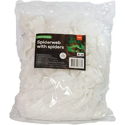 Afbeelding van Folat Spinnenweb 500 gram Glow In The Dark Halloween Decoratie Versiering