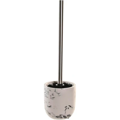 Afbeelding van Toiletborstel DKD Home Decor Zwart Cement Wit 10 x 36 cm
