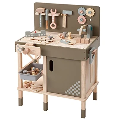 Afbeelding van Howa Houten Speelgoed Werkbank 38 x 59 cm Met 47 Accessoires 4905