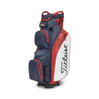 Afbeelding van Titleist Cart 14 StaDry Waterproof Cartbag, navy/wit/rood
