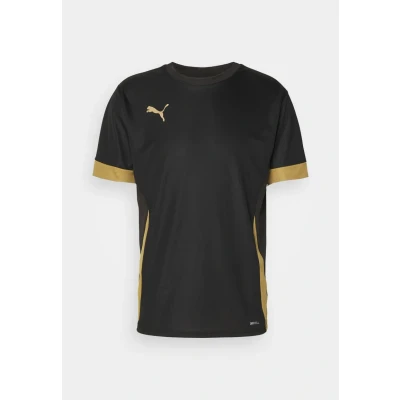 Afbeelding van Puma Teamgoal Matchday Sport Tshirt, Heren, Maat: Small, Black/gold/matte gold
