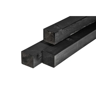 Afbeelding van Paal Midden Europees grenen 8,8x8,8x300 cm zwart Tuindeco