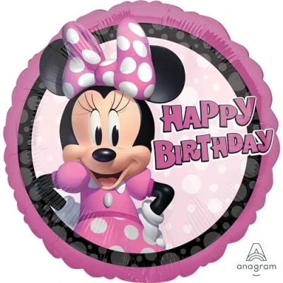 Afbeelding van Amscan Folieballon Junior Minnie Mouse Happy Birthday 43 Cm