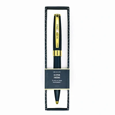 Afbeelding van Draeger Paris balpen &quot;SUPER FRERE&quot;, nachtblauw en goud, geschenkdoos