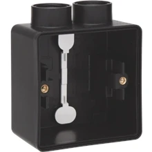 Afbeelding van Niko Hydro, spuitwaterdichte opbouwdoos met één tweevoudige M20 ingang voor het inbouwen van functie, black