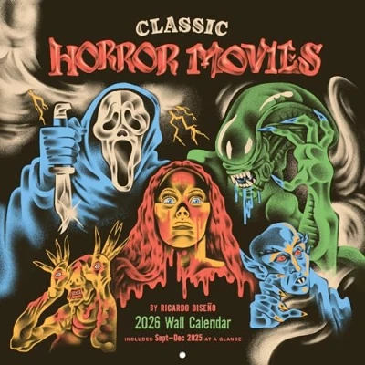 Afbeelding van Classic Horror Movies 2026 Wall Calendar