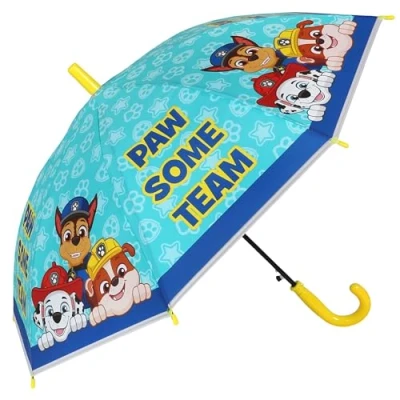 Afbeelding van Paw Patrol kleurrijke automatische opvouwbare jongensparaplu