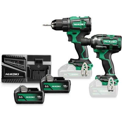 Afbeelding van Hikoki Voordeel Pack 18 V Inclusief 2x 5.0Ah Accu&#039;s en Lader In HSC III Koffer