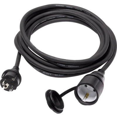Afbeelding van Sygonix SY 5044440 Stroom Verlengkabel 16 A Zwart 5.00 m H07RN F 3G 1,5 mm²