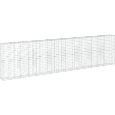 Afbeelding van vidaXL Schanskorf 800x50x200 cm gegalvaniseerd ijzer zilverkleurig