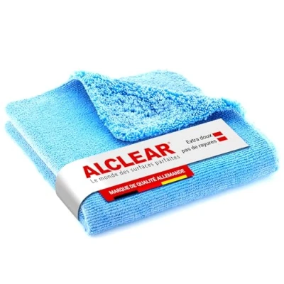 Afbeelding van ALCLEAR Polijstdoeken, 2 zijden, veelzijdig inzetbaar voor motorfiets en autopolijstmachine, absorberend, 40 x cm, blauw