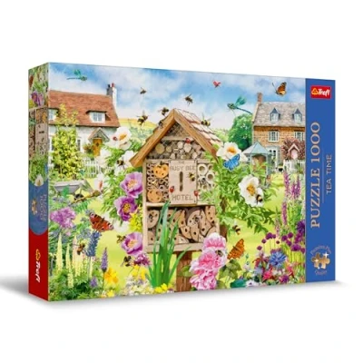 Afbeelding van Trefl Premium Plus Quality Tea Time puzzel: huis voor bijen 1000 stukjes, geschilderde nostalgische fotoserie, perfect op elkaar afgestemde stukken, volwassenen en kinderen vanaf 12 jaar