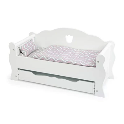 Image de Small Foot Lit de poupée superposé en bois blanc 12024