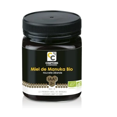 Afbeelding van COMPTOIRS ET COMPAGNIES Manuka honing biologisch en actief IAA2+ (MGO19+) Herkomst Nieuw Zeeland 250 g