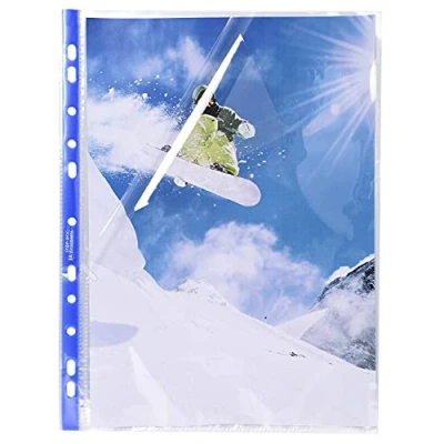 Afbeelding van 10 x insteekhoesje met flap A4 0.12mm transparant