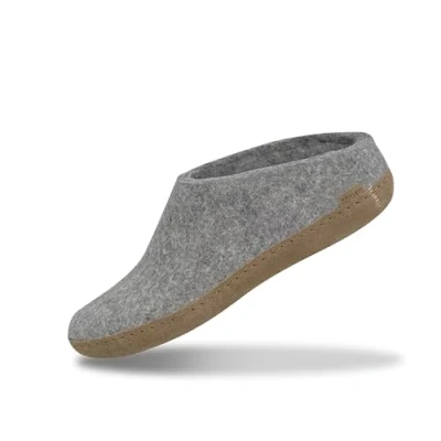 Afbeelding van Glerups OPEN Muiltjes, Maat: 36, Light grey Wol