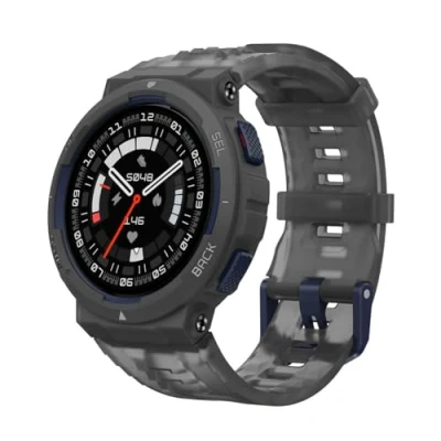 Image de Montre connectée Amazfit Active Edge Noir avec bracelet fibre de polymère Midnight Pulse