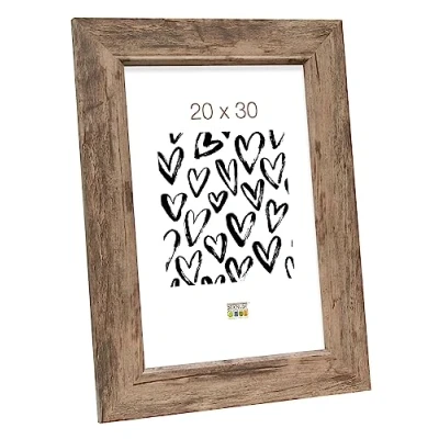 Afbeelding van Deknudt Frames fotolijst S48SH3 bruine houttint breed 20x30 cm