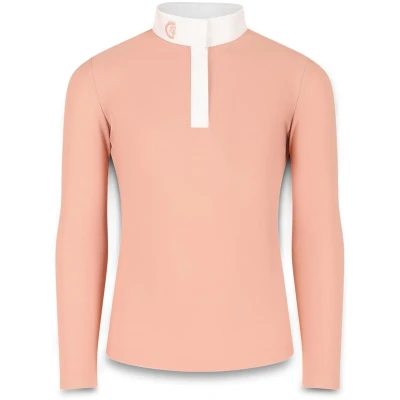 Afbeelding van Kentucky Horsewear Wedstrijdshirt Tokyo Meisjes Lange Mouw Oud Roze Maat 140 Ademend &amp; Elastisch