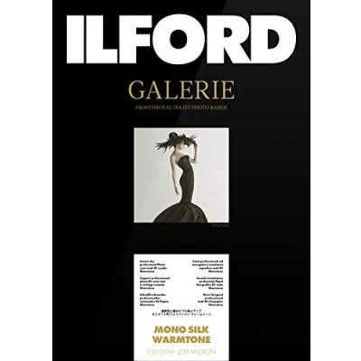 Image de Ilford Galerie Mono Silk Warmtone Pack De 25 Feuilles Papier Photo, A3, Blanc
