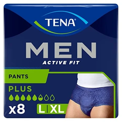 Afbeelding van Tena Men Active Fit Plus L Incontinentie 8 stuks Incontinentiebroekjes