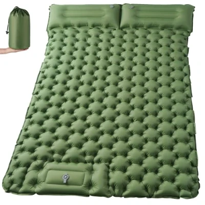 Afbeelding van Coziya campingmatras, 2 zits, verbreed en verdikt, pneumatisch met pedaalluchtpomp, ultralicht draagbaar, ideaal voor kamperen, strand, wandelen