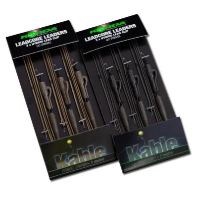 Image de Korda Leadcore Leaders 3x Hybrid Lead Clip Couleur : Gravel Brune