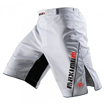 Afbeelding van Vechtshorts voor MMA, kickboksen, worstelen en gym, Wit.