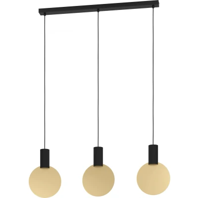 Afbeelding van EGLO Sarona Hanglamp GU10 91 cm Zwart/Goud Staal