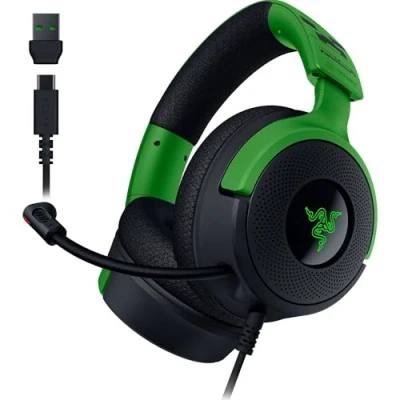 Afbeelding van Razer Kraken V4 X Minecraft Edition Gaming Headset pc USB bedraad Drivers Triforce 40 mm intrekbare niermicrofoon Surround Sound Chroma RGB (voor en console via C)