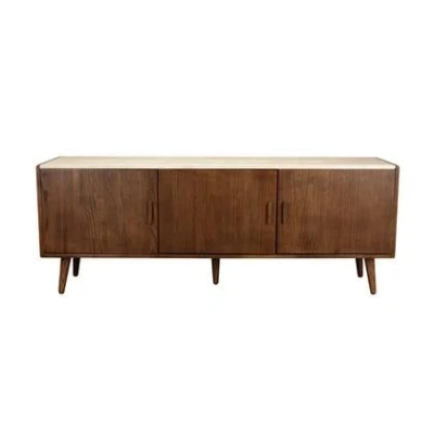Afbeelding van Dutchbone Arda Dressoir Travertin / Hout Beige