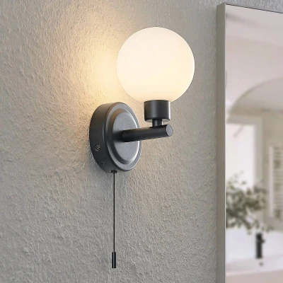 Afbeelding van Lindby Zaniba wandlamp, zwart
