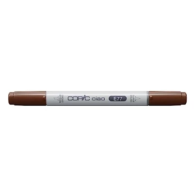 Afbeelding van Copic Ciao E77, Maroon, Twin Marker met medium punt en penseelpunt