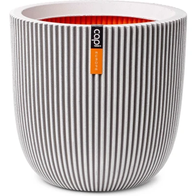 Afbeelding van Plantenbak Groove 35x34 cm ivoorkleurig