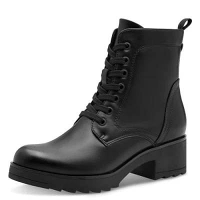 Afbeelding van Marco Tozzi Veterboots, Dames, Maat: 36, Noir Kunststof