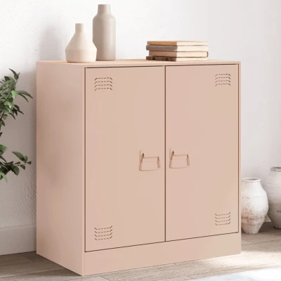 Afbeelding van Dressoir 67x39x73 cm staal roze