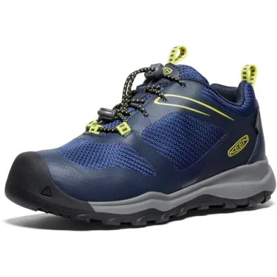 Afbeelding van Keen Wanduro LOW WP Youth Unisex Outdoorschoenen voor kinderen, Maat: 36, Black Textiel/ synthetisch