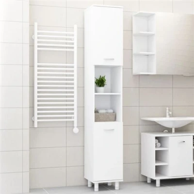 Image de vidaXL Armoire de salle bain Blanc 30x30x179 cm Bois d&#039;ingénierie802624