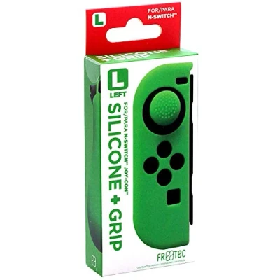 Afbeelding van Silicone Skin voor Joy Con Controller Links Groen + Grips geschikt Nintendo (OLED) Switch