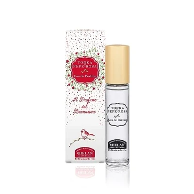 Afbeelding van Helan, Tonka &amp; Pepe Rosa, damesgeur, intens en omhullend eau de parfum sensuele geur met roze peper vanille damesgeur noten van jasmijn lelietje dalen, 10 ml Made in Italy