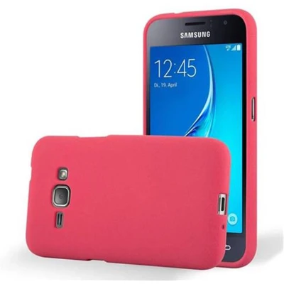 Afbeelding van Cadorabo Hoesje geschikt voor Samsung Galaxy J1 2016 in FROST ROOD Beschermhoes gemaakt van flexibel TPU silicone Case Cover