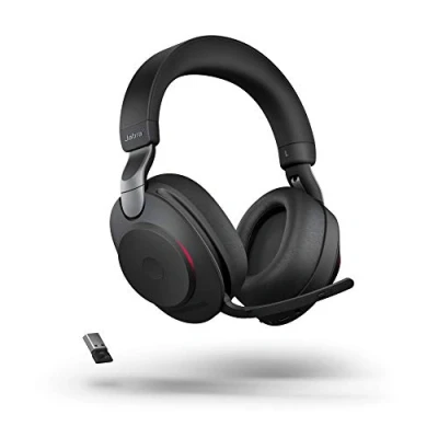 Afbeelding van Jabra Evolve2 85 Hoofdtelefoon voor pc, draadloos, met laadstation, UC gecertificeerd, geluidsarm, lange batterijduur, bluetooth adapter, USB A, zwart